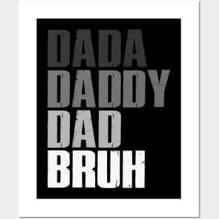 Dada Daddy Dad Bruh Retro Funny Fathers Day 2023 Posters and Art